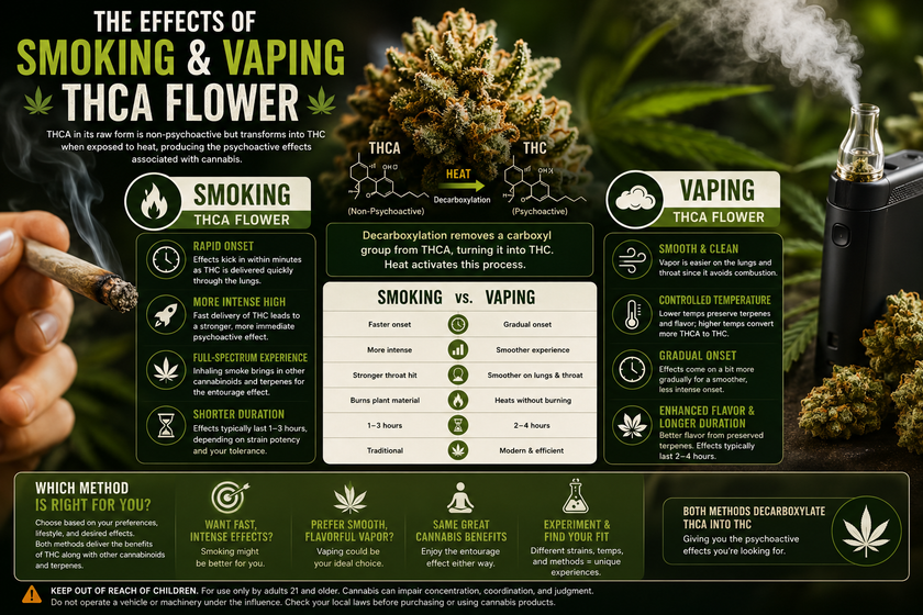 The Effects of Smoking and Vaping THCA Flower