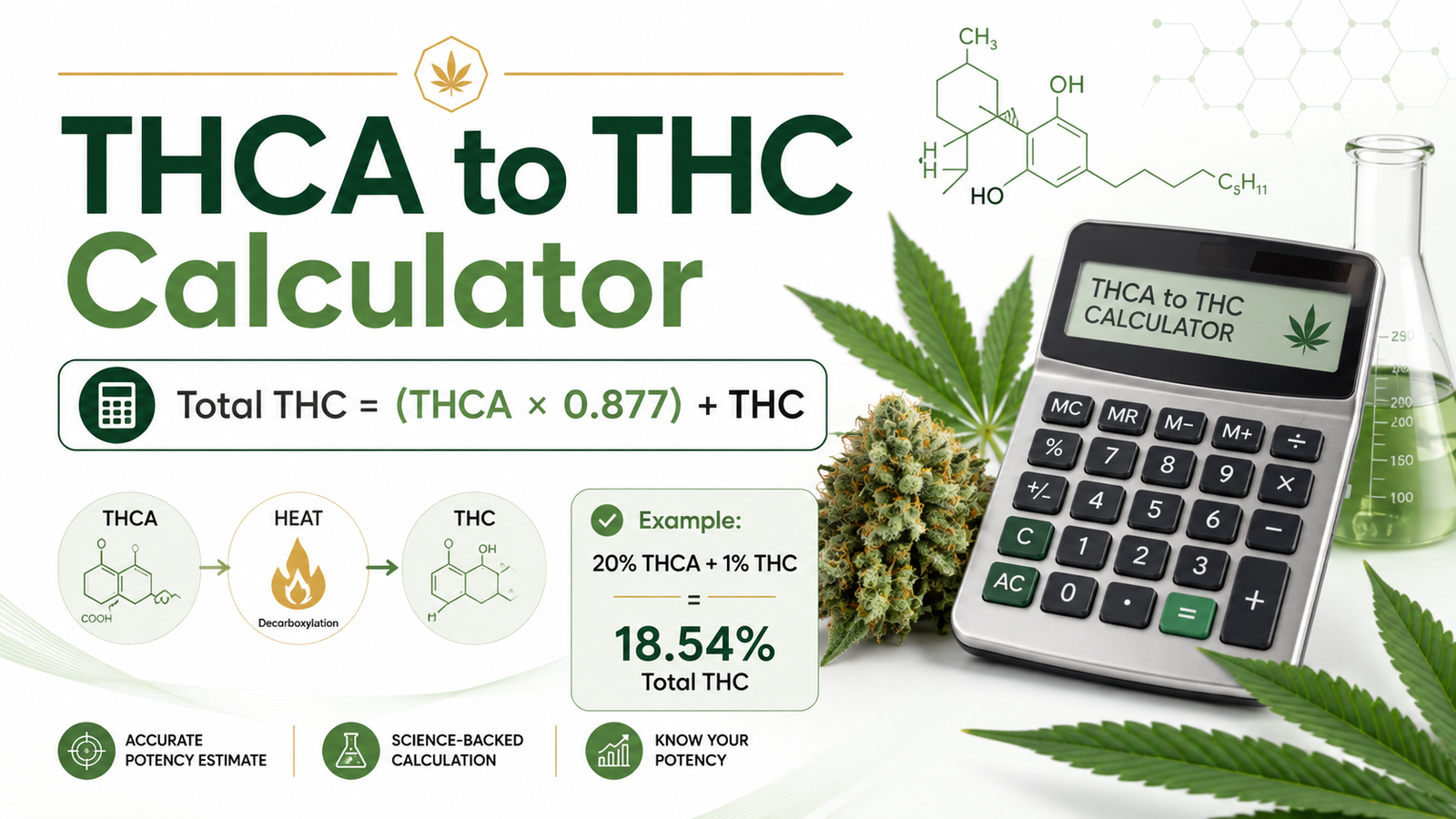 THCA to THC Calculator: The 0.877 Conversion Factor Explained