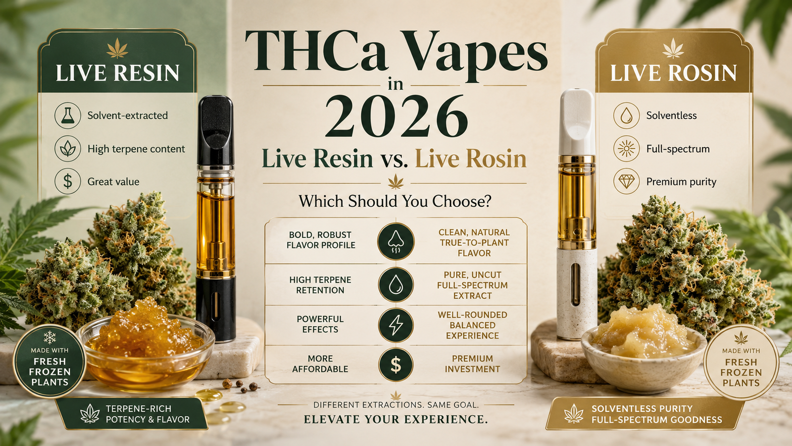 THCa Vapes: Live Resin vs. Live Rosin
