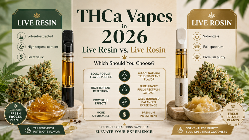 THCa Vapes: Live Resin vs. Live Rosin
