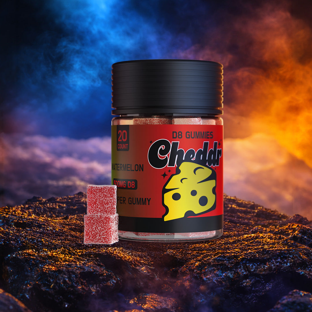 Cheddr D8 Delta 9 THC Gummies - Watermelon 20ct 25mg