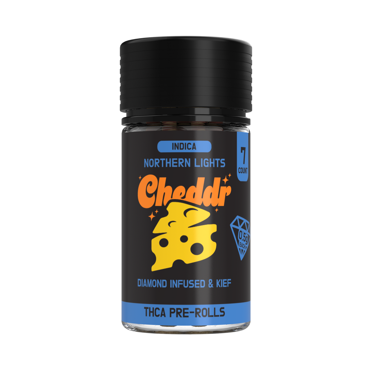Cheddr 7ct Dog Walkers Northern Lights Indica THCa Pre-Rolls