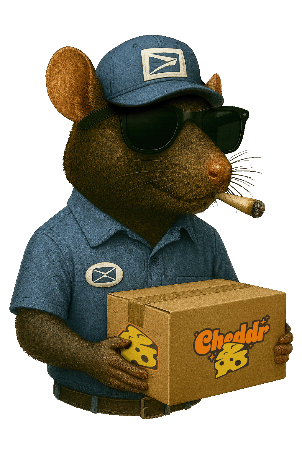 Cheddr shipping mascot